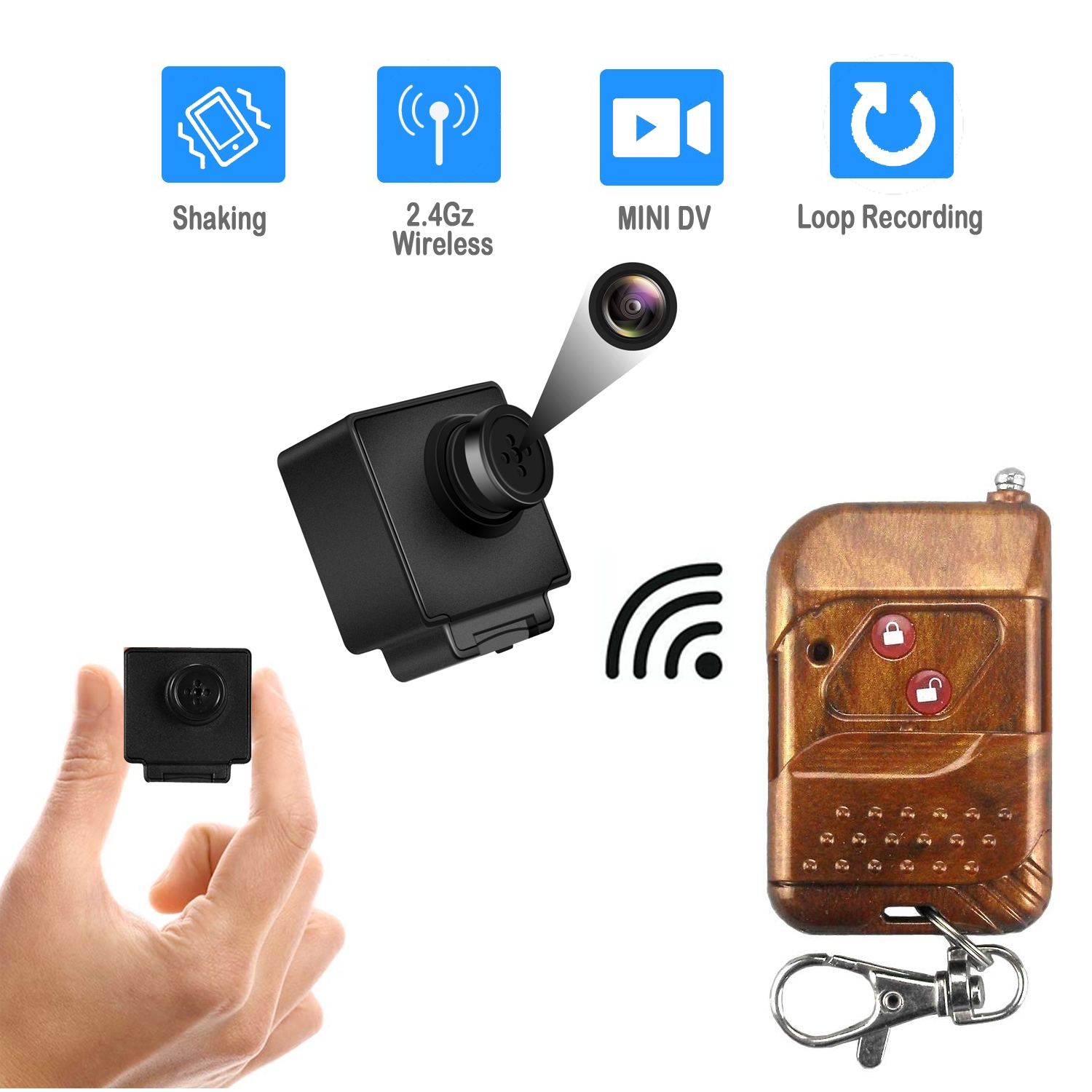 Düğme Gizli DVR Kamera