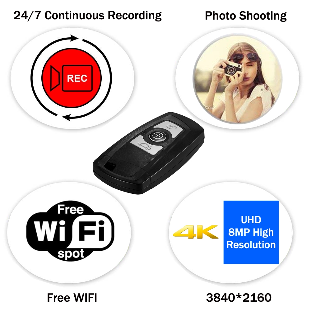 4k wifi anahtarlık gizli kamera