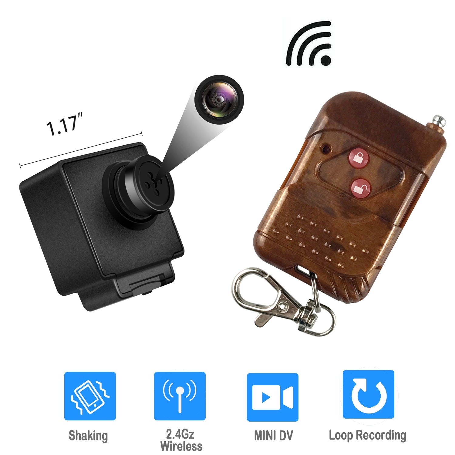 Düğme Gizli DVR Kamera