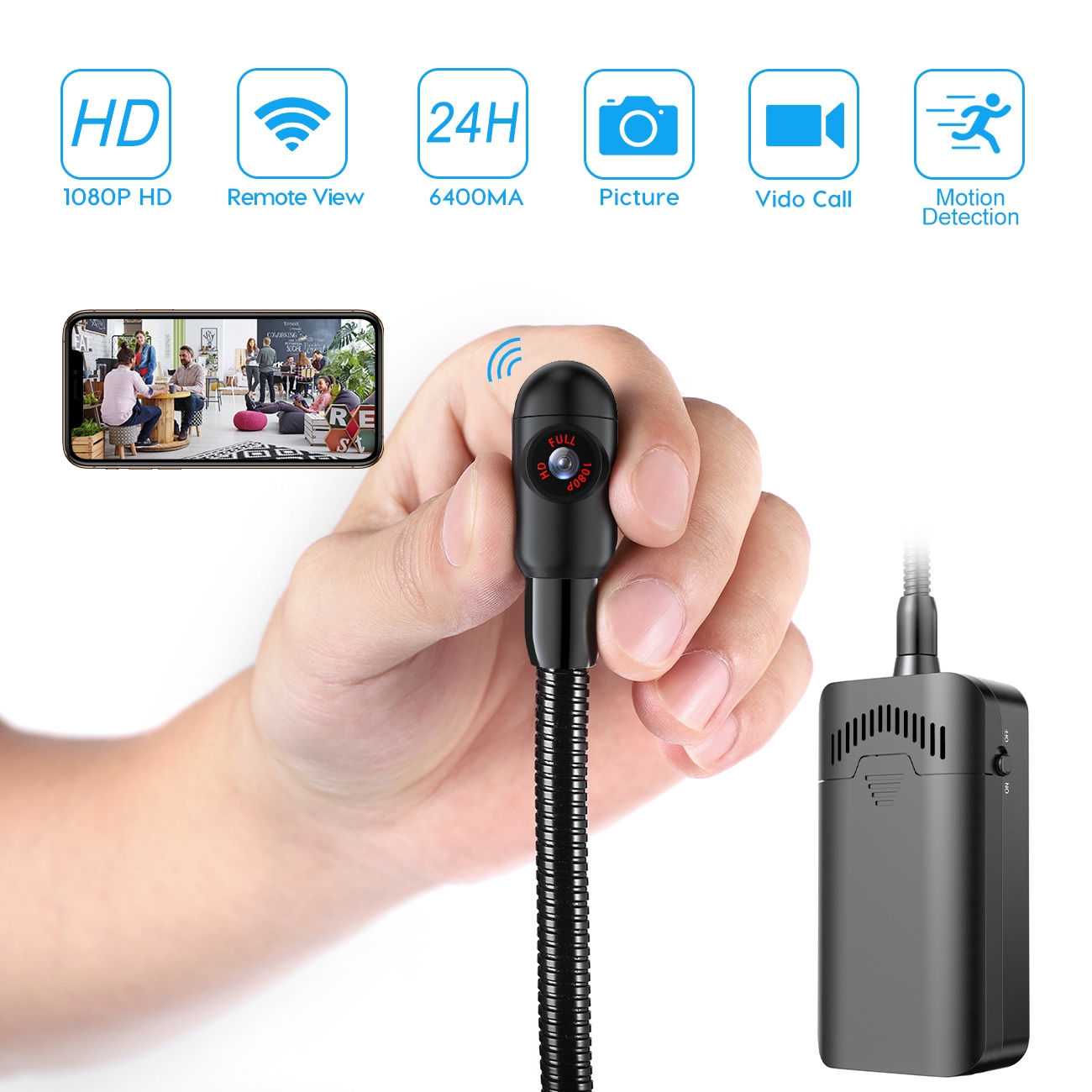 Mini Taşınabilir Kamera WIFI Kablosuz Kamera