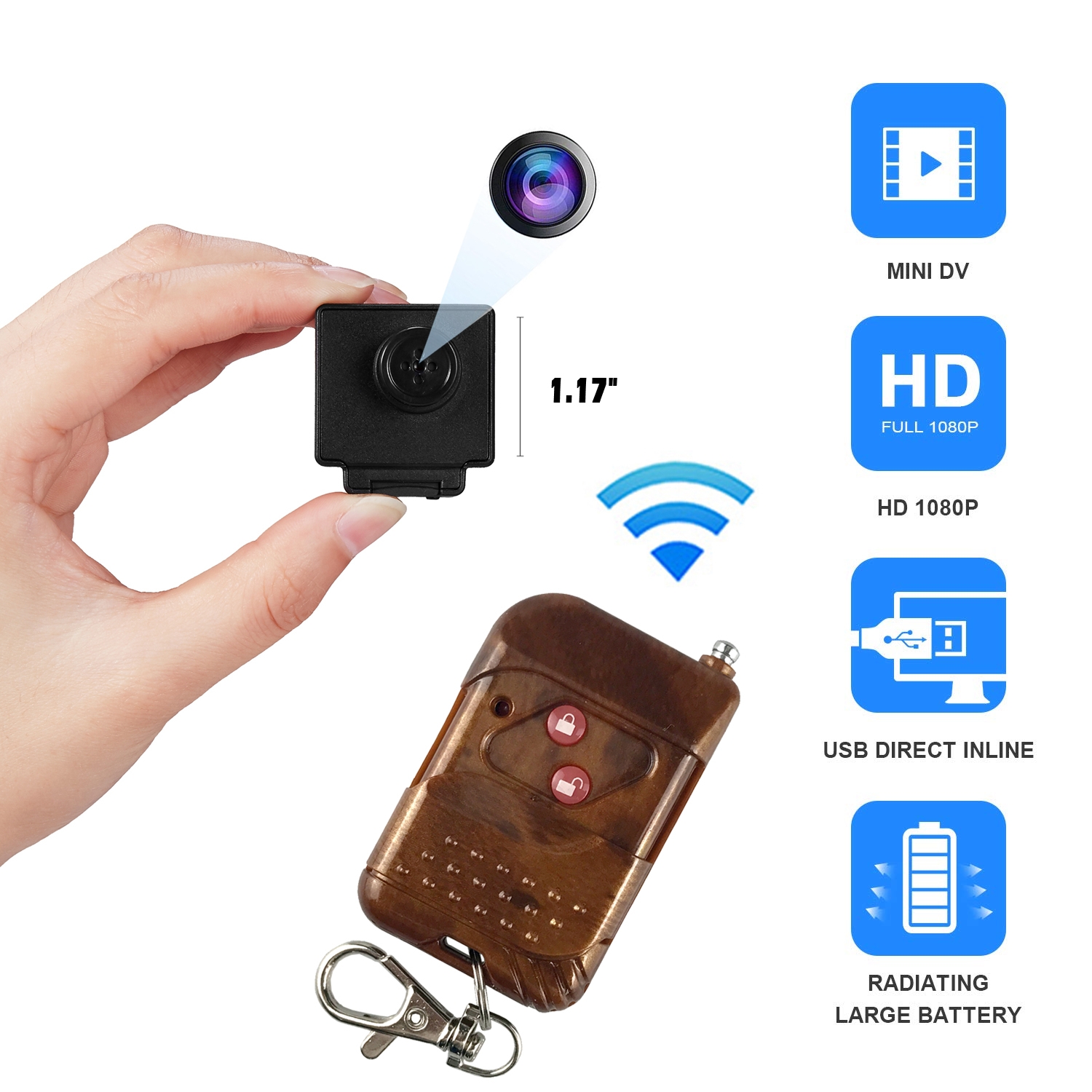 Düğme Gizli DVR Kamera