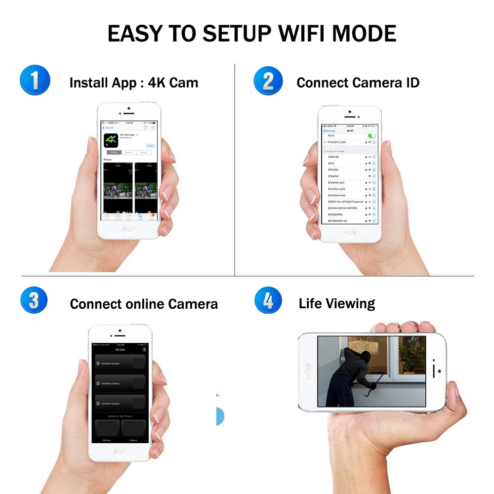 4k wifi anahtarlık gizli kamera