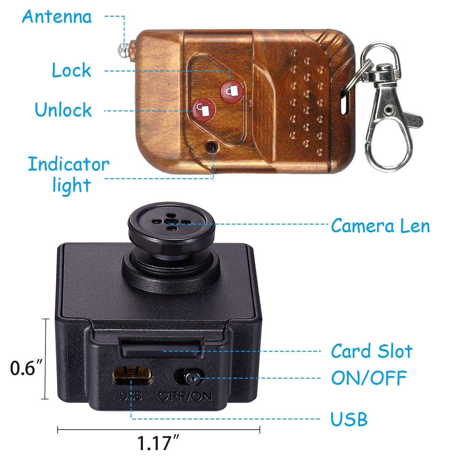 Düğme Gizli DVR Kamera