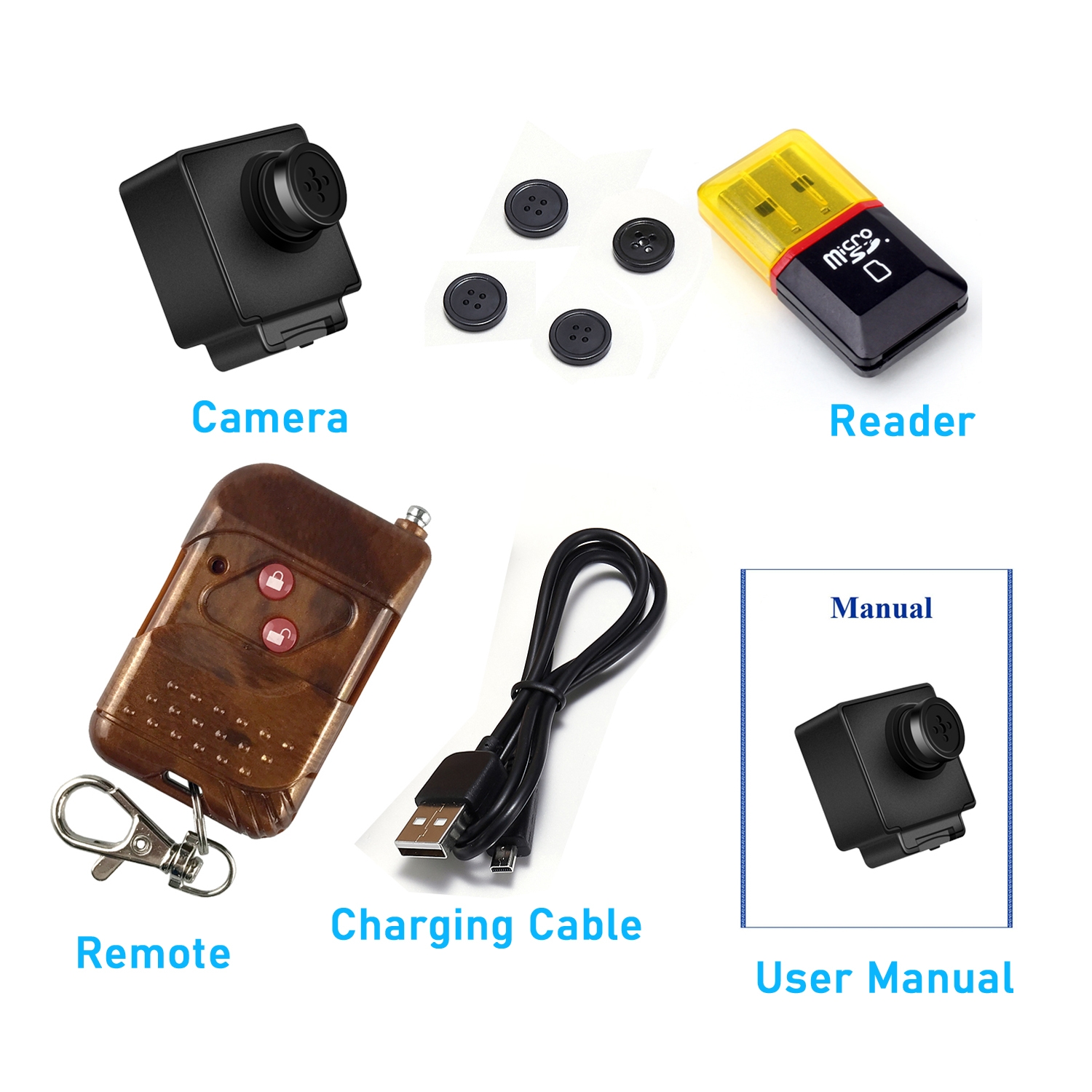 Düğme Gizli DVR Kamera