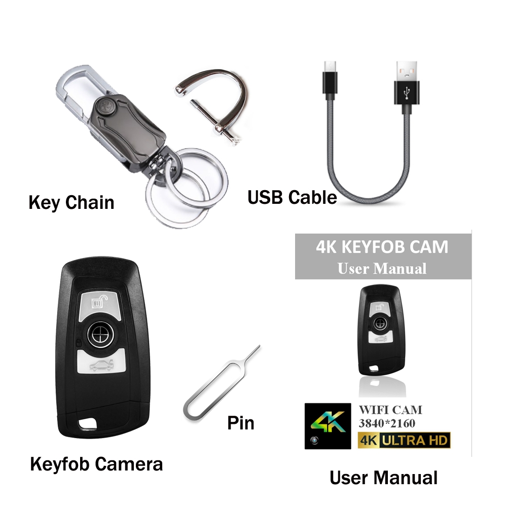 4k wifi anahtarlık gizli kamera
