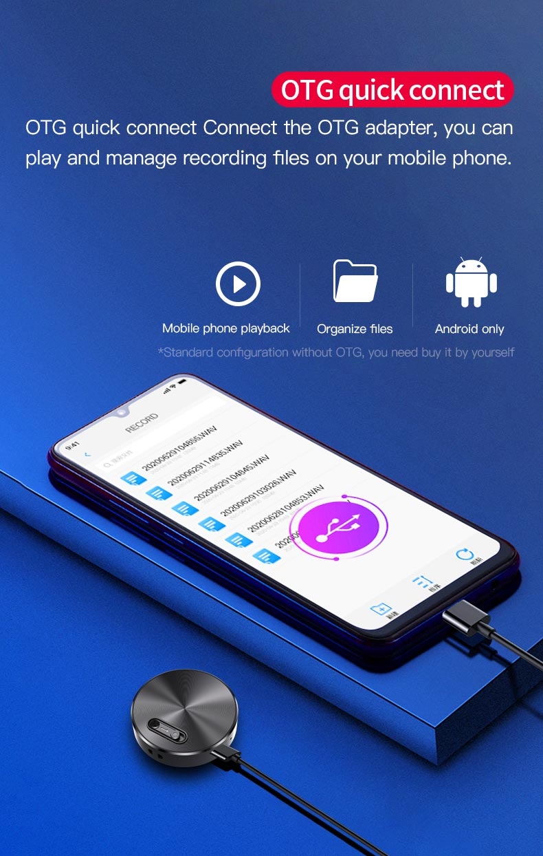 yuvarlak mıknatıslı gizli ses kayıt cihazı