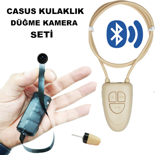 casus kulaklık düğme kamera seti