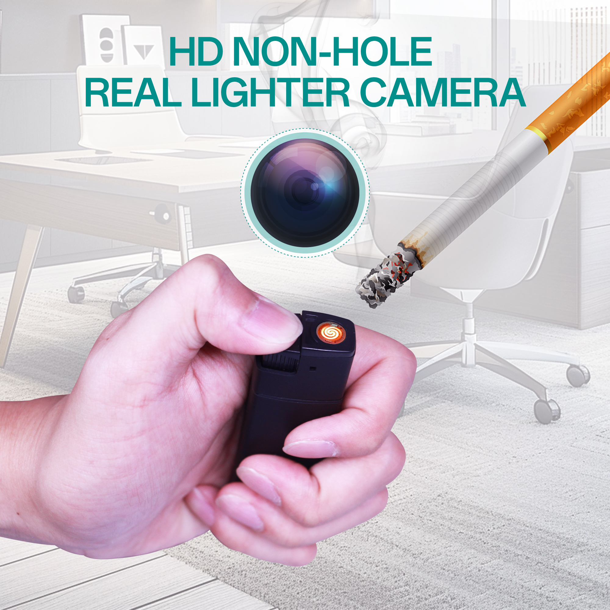 çakmak gizli kamera FULL HD