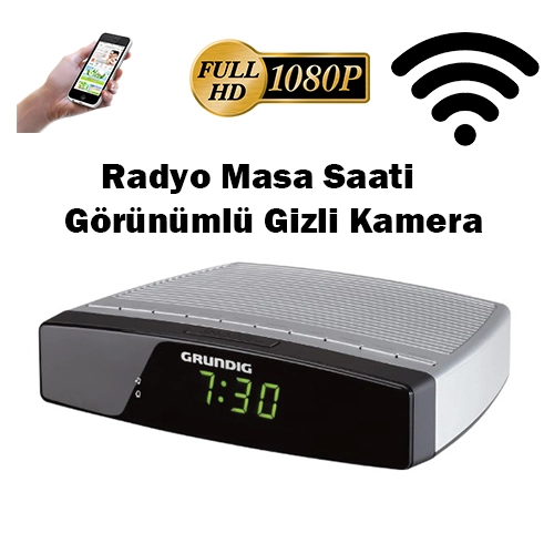 Grundig Masa Saati Görünümlü Gizli Kamera