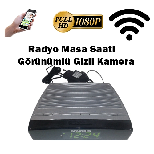 Grundig Masa Saati Görünümlü Gizli Kamera