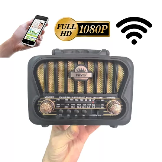 Nostaljik Radyo Görünümlü WiFi Gizli Kamera 