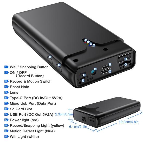 wifi power bank gizli kamera