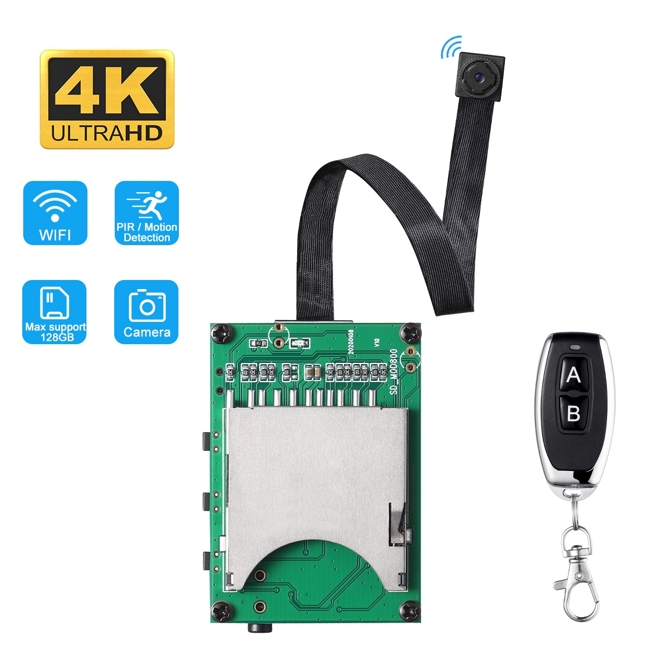 4K kumandalı modül gizli kamera