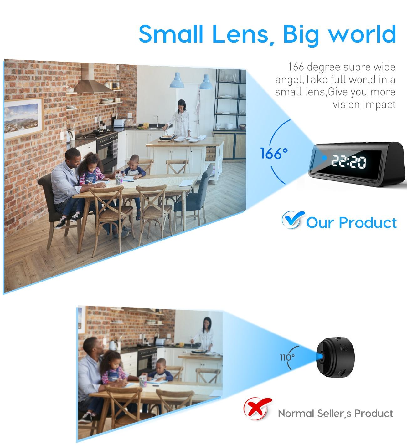 4K WIFI Masa Saati Kamera