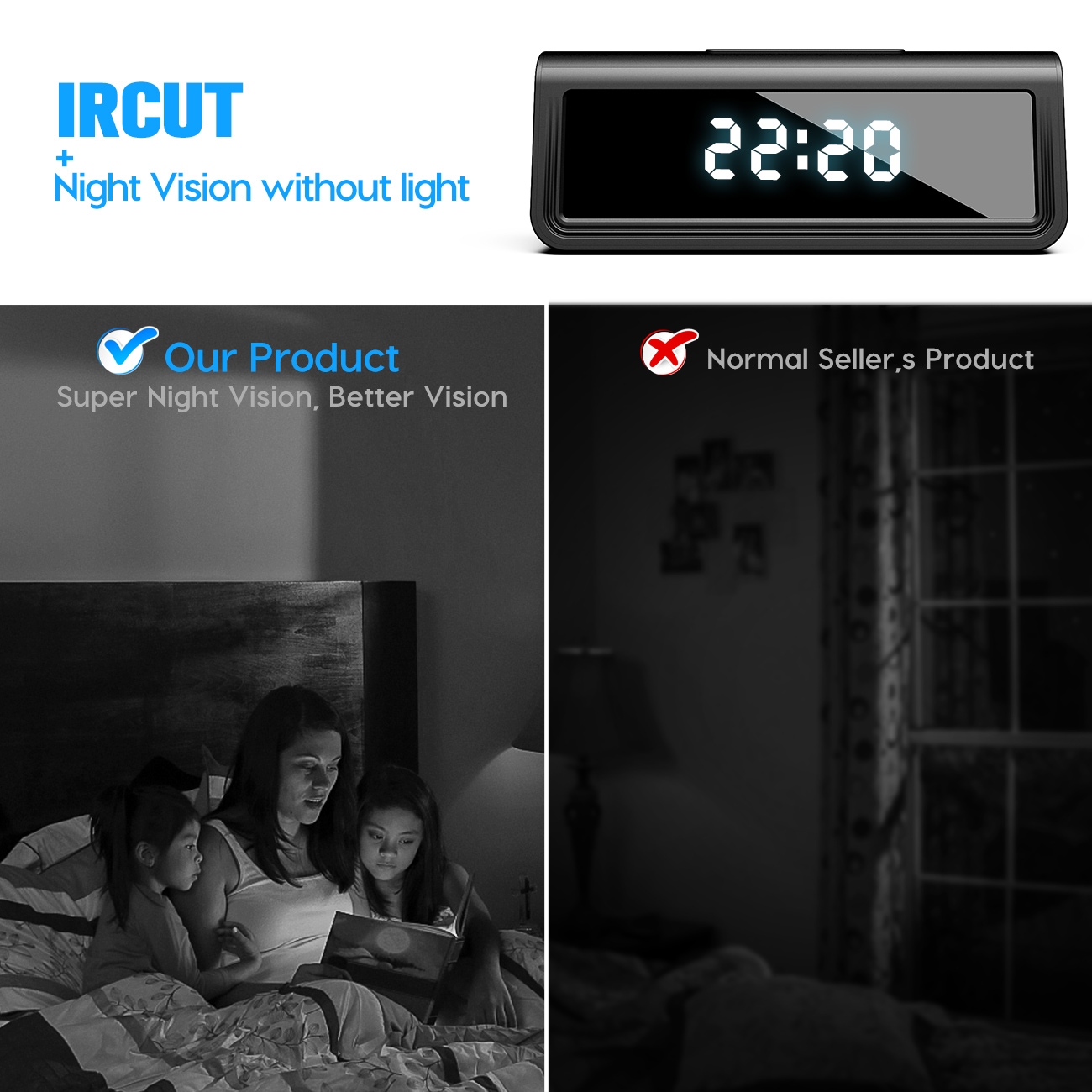 4K WIFI Masa Saati Kamera